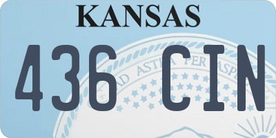KS license plate 436CIN