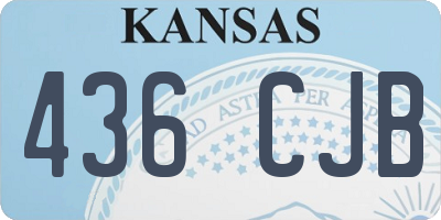 KS license plate 436CJB