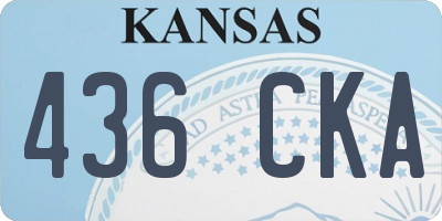 KS license plate 436CKA