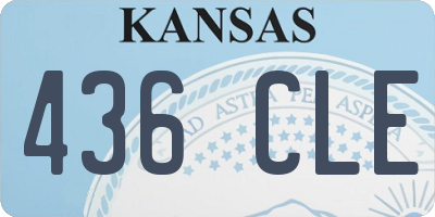 KS license plate 436CLE