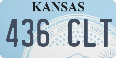 KS license plate 436CLT