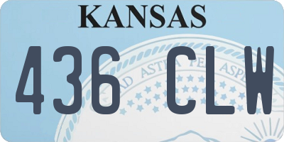 KS license plate 436CLW