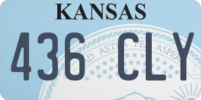KS license plate 436CLY