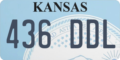 KS license plate 436DDL