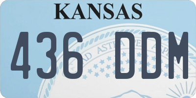 KS license plate 436DDM