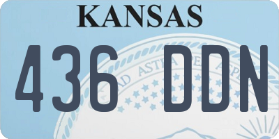 KS license plate 436DDN