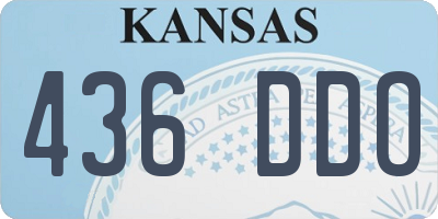 KS license plate 436DDO