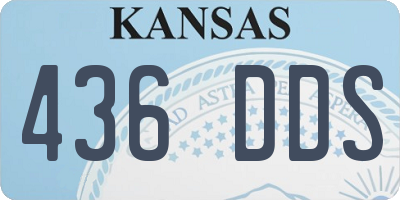 KS license plate 436DDS