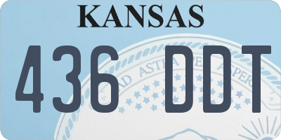 KS license plate 436DDT