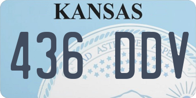 KS license plate 436DDV