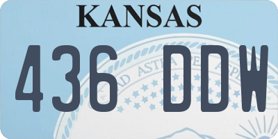 KS license plate 436DDW