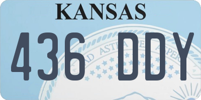 KS license plate 436DDY