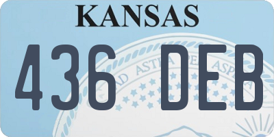 KS license plate 436DEB