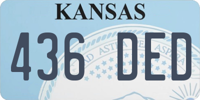 KS license plate 436DED