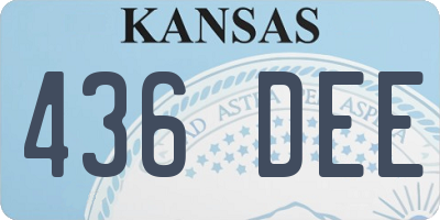 KS license plate 436DEE