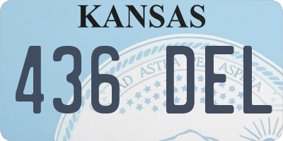 KS license plate 436DEL