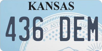 KS license plate 436DEM