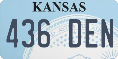 KS license plate 436DEN