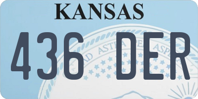 KS license plate 436DER