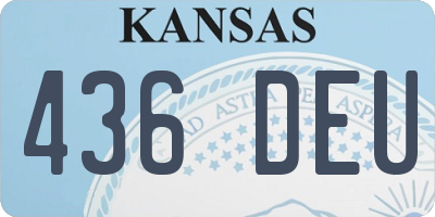 KS license plate 436DEU