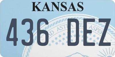 KS license plate 436DEZ
