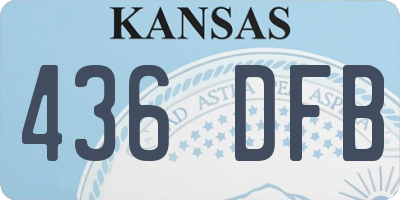 KS license plate 436DFB