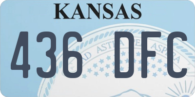 KS license plate 436DFC