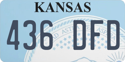 KS license plate 436DFD