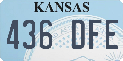 KS license plate 436DFE