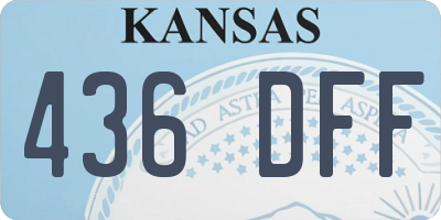 KS license plate 436DFF