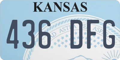KS license plate 436DFG