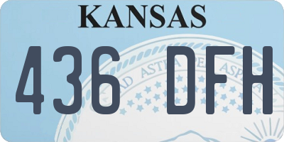 KS license plate 436DFH
