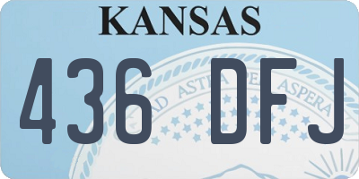 KS license plate 436DFJ