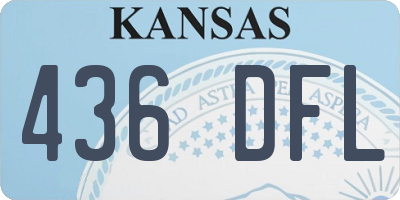 KS license plate 436DFL