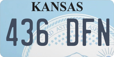 KS license plate 436DFN