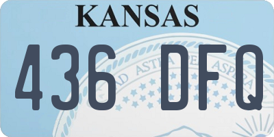 KS license plate 436DFQ