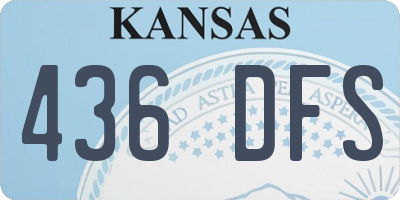 KS license plate 436DFS