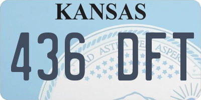 KS license plate 436DFT