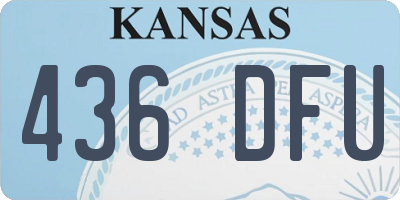 KS license plate 436DFU