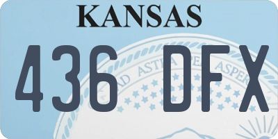 KS license plate 436DFX
