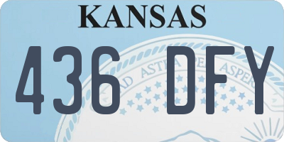 KS license plate 436DFY