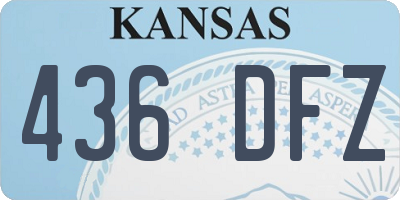 KS license plate 436DFZ