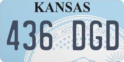 KS license plate 436DGD