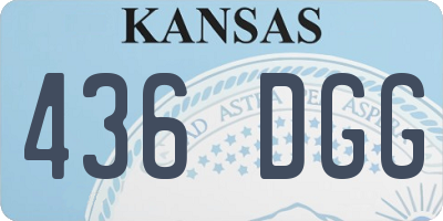 KS license plate 436DGG