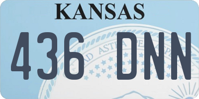 KS license plate 436DNN