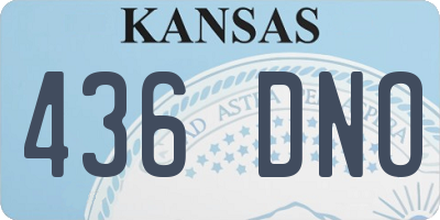 KS license plate 436DNO