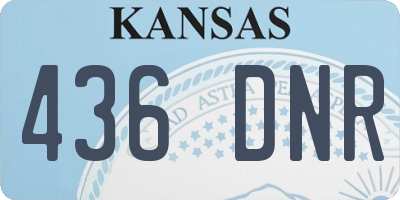 KS license plate 436DNR