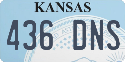 KS license plate 436DNS