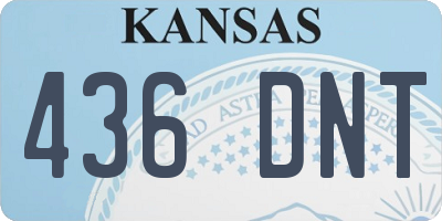 KS license plate 436DNT