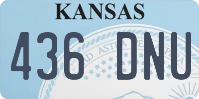 KS license plate 436DNU